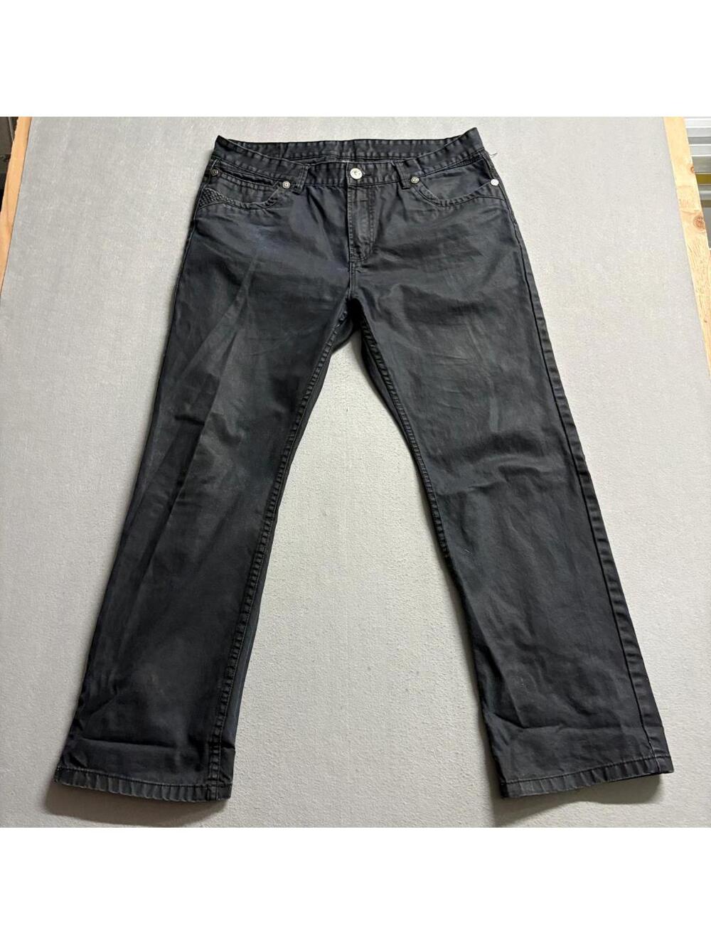 Giorgio Armani Jeans Womens 38x32 Black Denim Straight Leg Pants